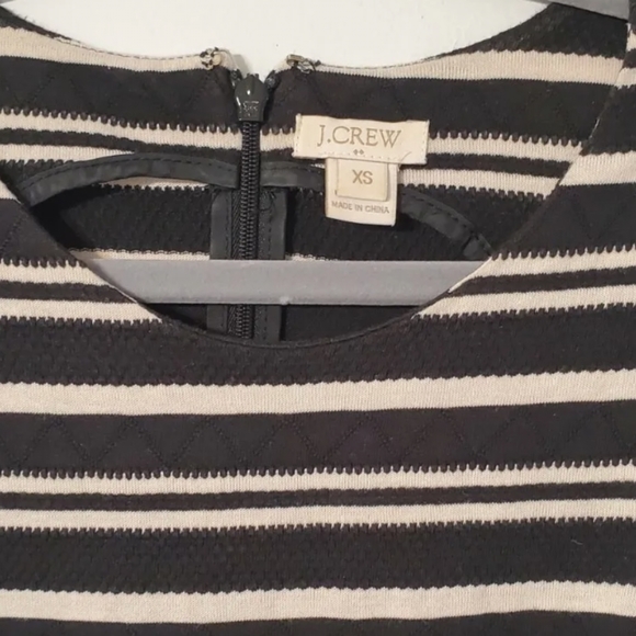 J Crew Womens Black Ivory Striped Panel Dress Size XS Sleeveless - Picture 6 of 9